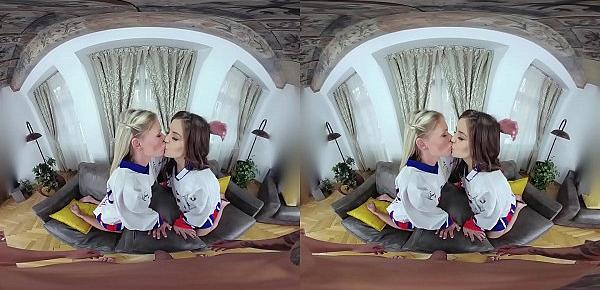  Two Horny Sluts in Hockey Dress Want To Ride Your Cock